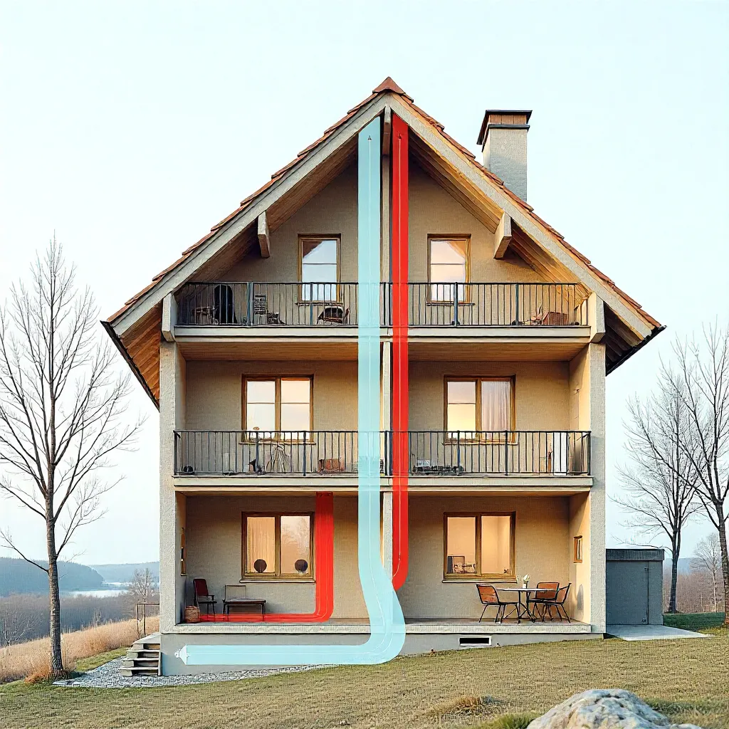 Sektionsvisning af finsk lejlighed